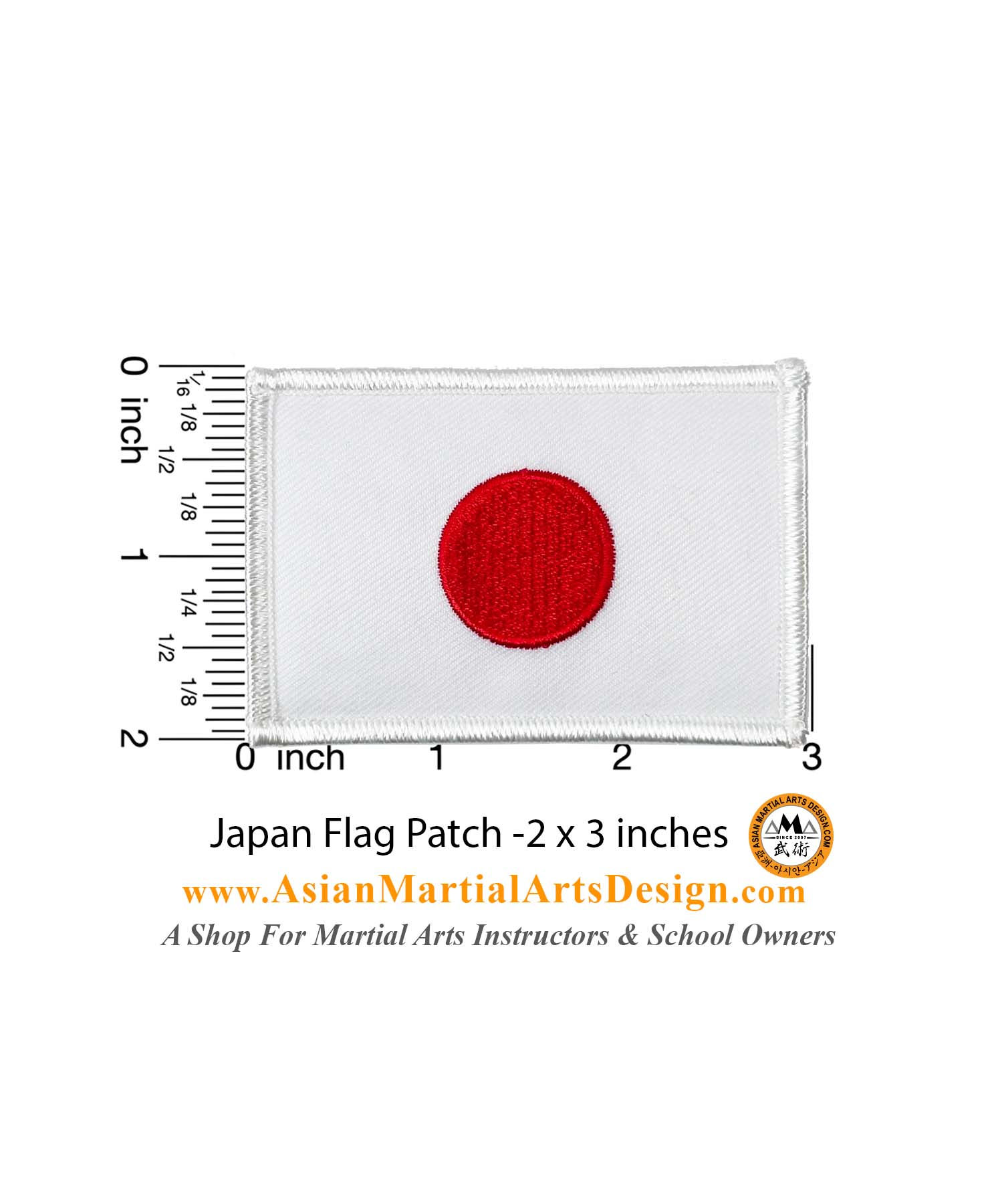 2 x 3 Japan Flag Patch