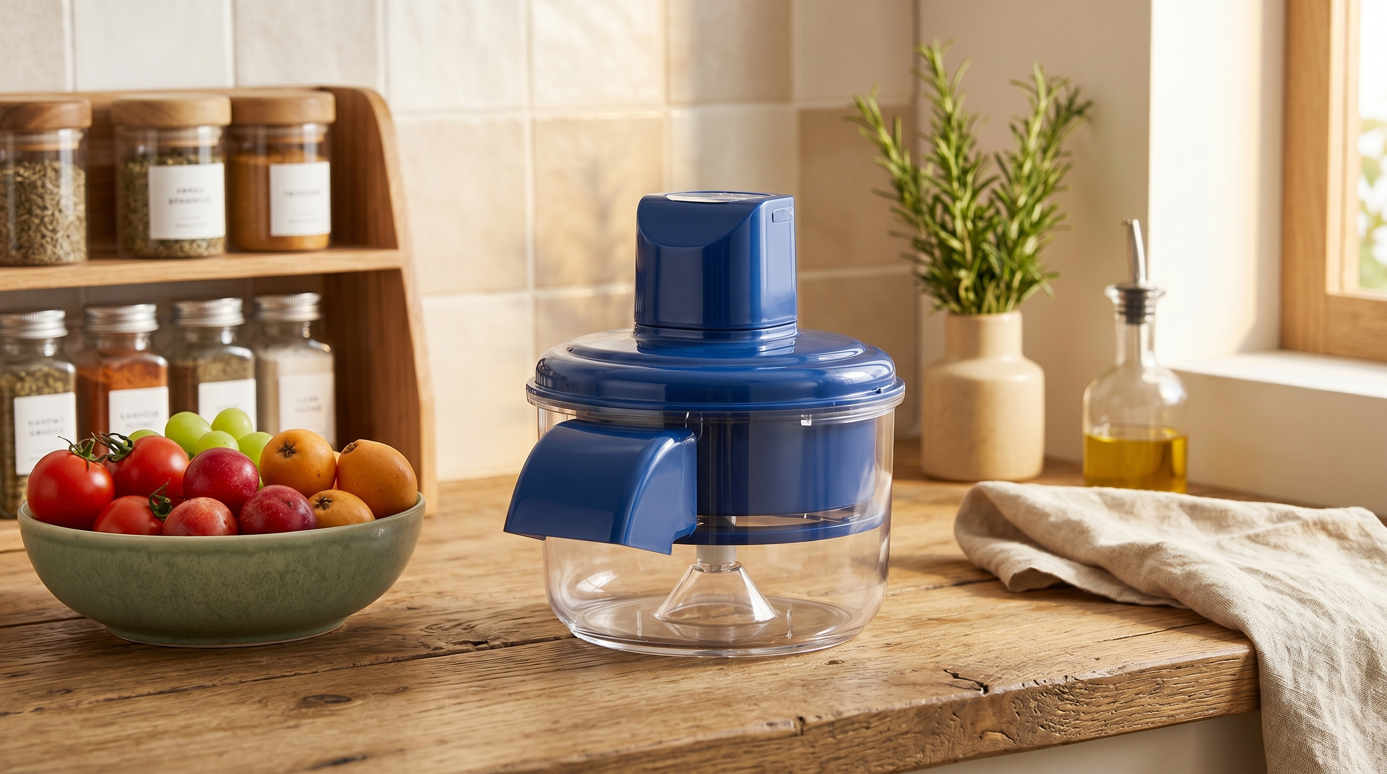 Automatic Electric Fruit & Vegetable Peeler | Cordless One-Touch 5-Blade