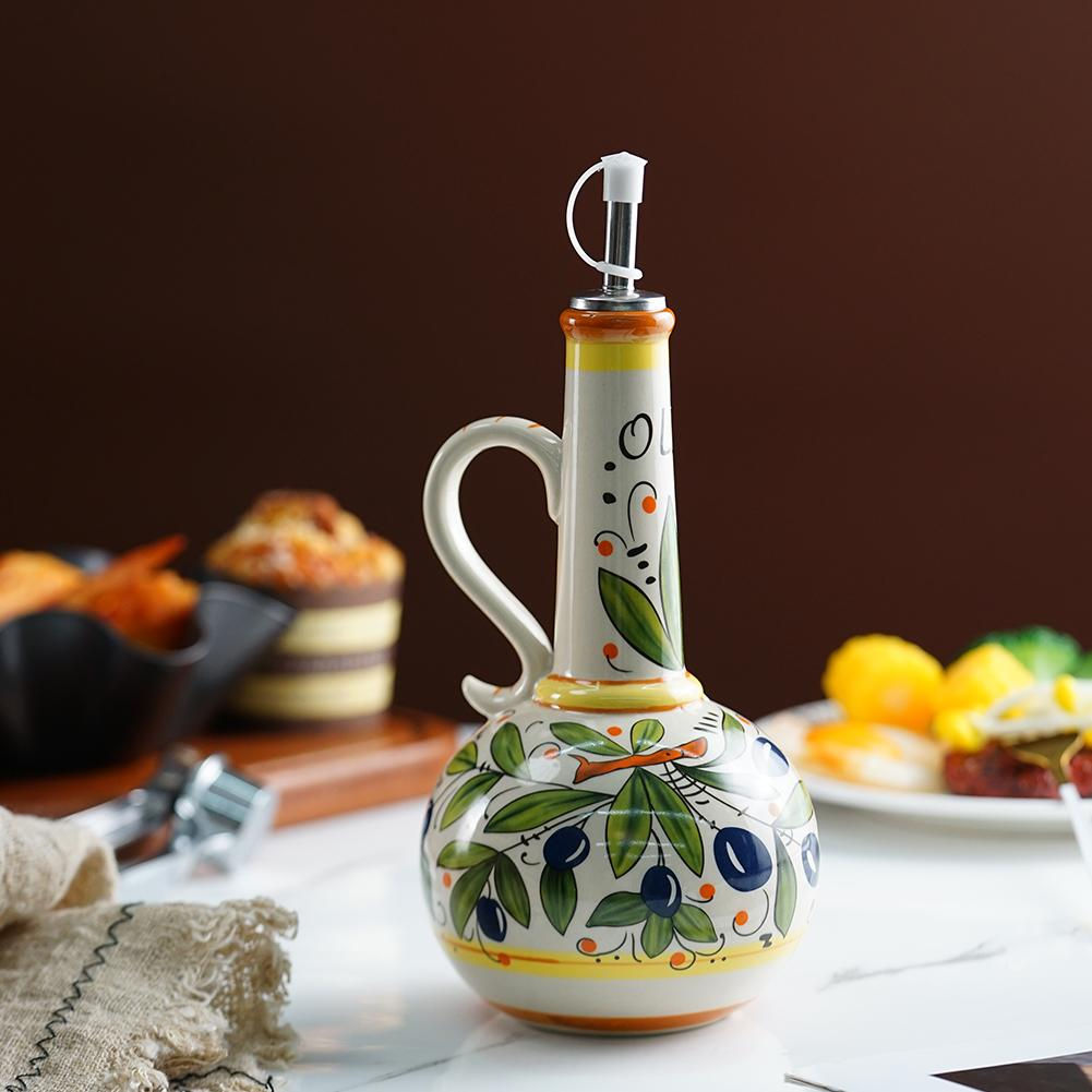 Handcrafted Ceramic Olive Oil Dispenser | Italian Design | 500ml