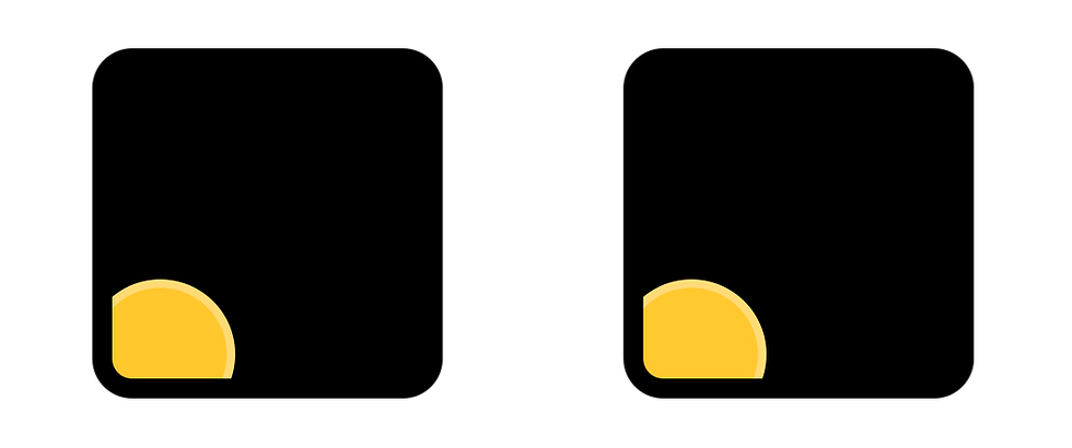 Stylized yellow eyes
