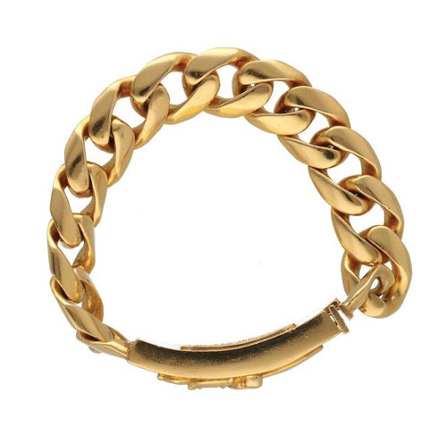 クロムハーツIDダガーブレス　yellow Chrome Hearts ダガーIDブレスレット 22K イエローゴールド バングル