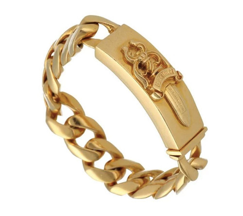 Chrome Hearts ダガーIDブレスレット 22K イエローゴールド バングル