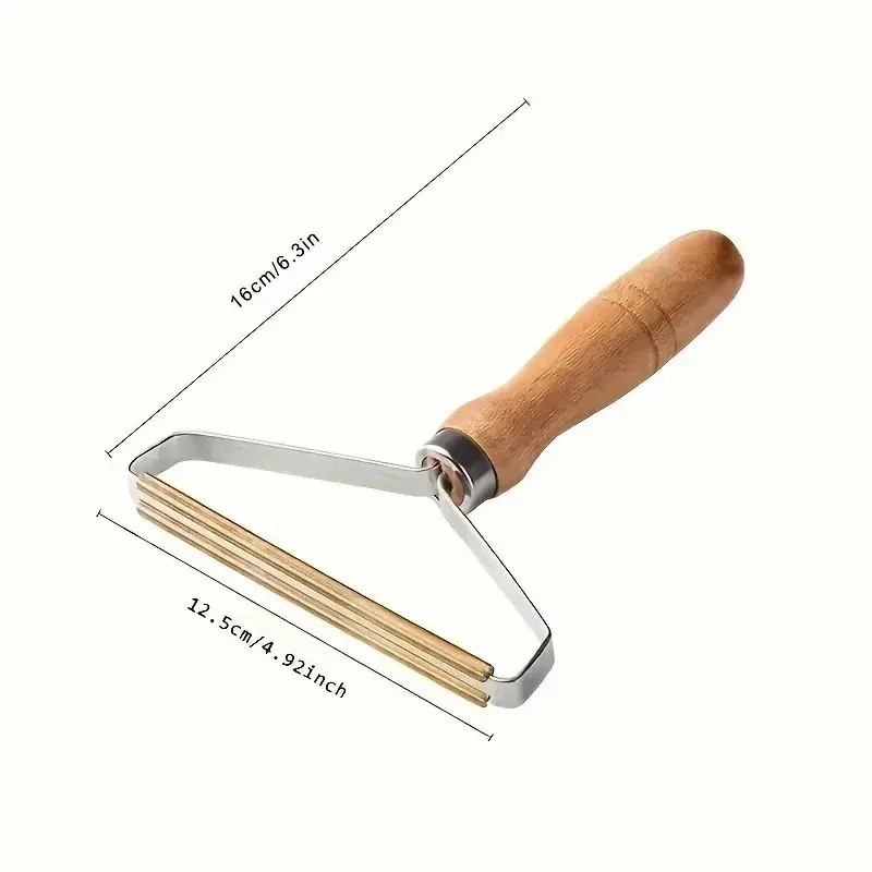 Thumbnail: Wooden Handle Pet Hair Remover Comb | Manual Deshedding Tool for Dogs & Cats