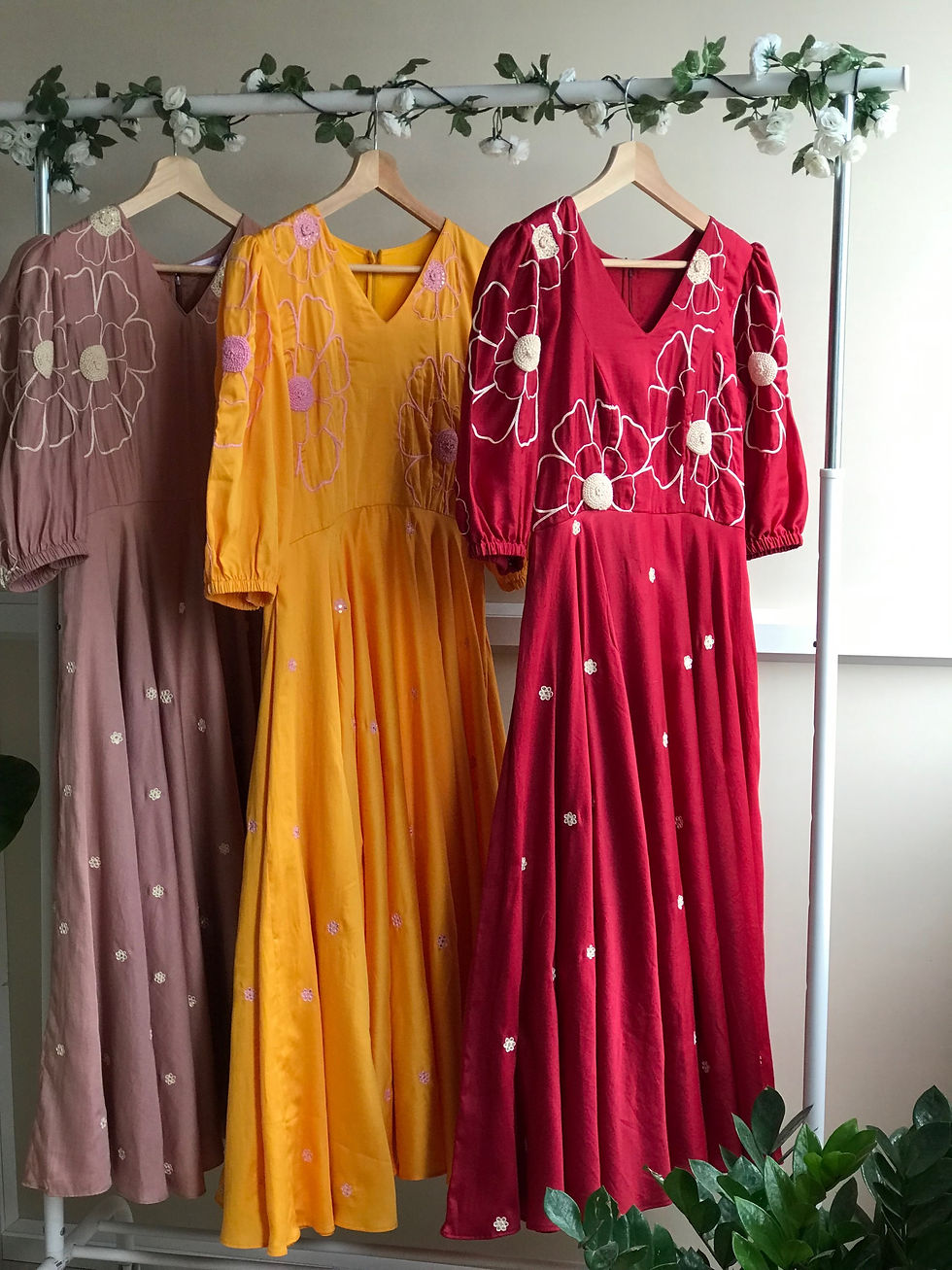 Thumbnail: Line flower embellished dress