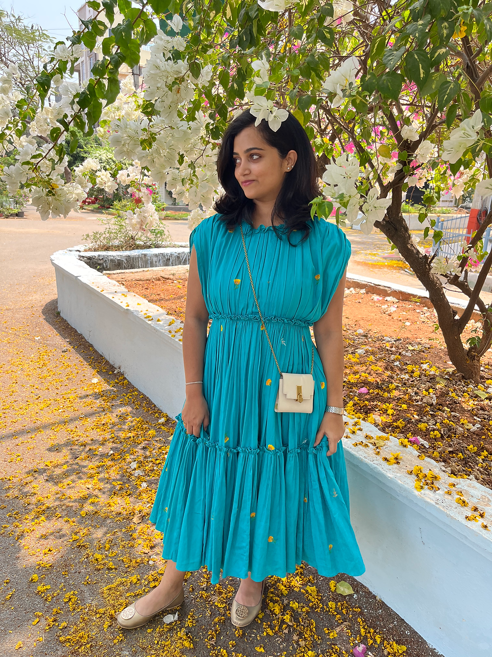 Ocean breeze pleated dress