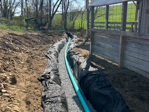 French Drain Installation Around a Barn: Solving a Major Water Management Problem in Bernville, PA
