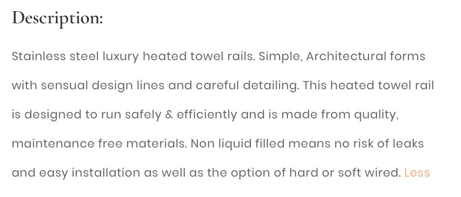 Thumbnail: AQ Chrome Heated Towel Rail #19