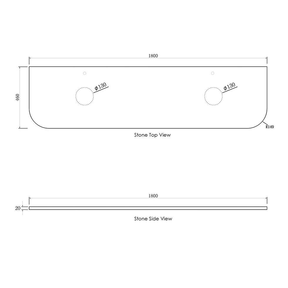 Thumbnail: OTTI - Bondi - 1800mm Satin White Fluted Vanity Includes Stone Top #275