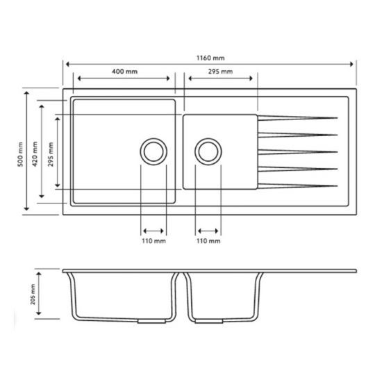Thumbnail: Aquaperla - Carysil Granite Stone Sink In 3 Colours #103