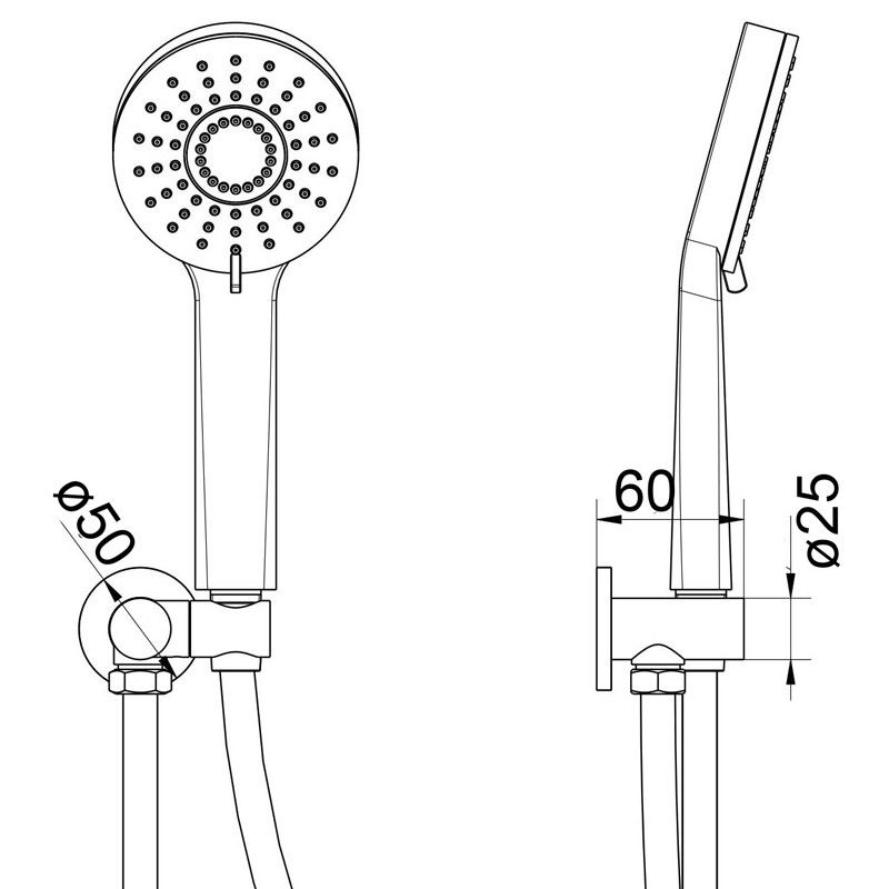 Thumbnail: ACL - PSH036-1 -  Hand Held On Bracket - 5 Year Warranty in 2 Colours #1