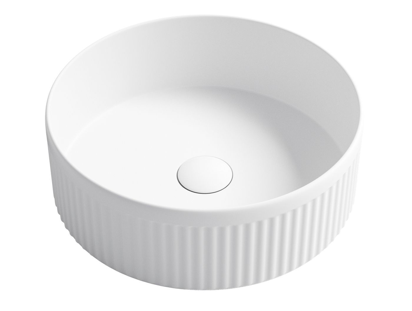 OTTI - OT3950 - Oxford Matte White 395mm French Fluted Basin #82