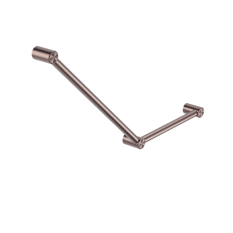 Thumbnail: MECCA CARE 32MM AMBULANT TOILET GRAB RAIL 45 DEGREE 750X450MM CHROME (NRCR3245AC