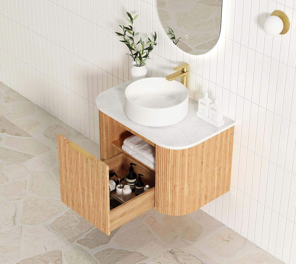 Thumbnail: OTTI -BOW750LST-PW - Bondi Woodland Oak - 750mm x 450mm Including Stone Top #312