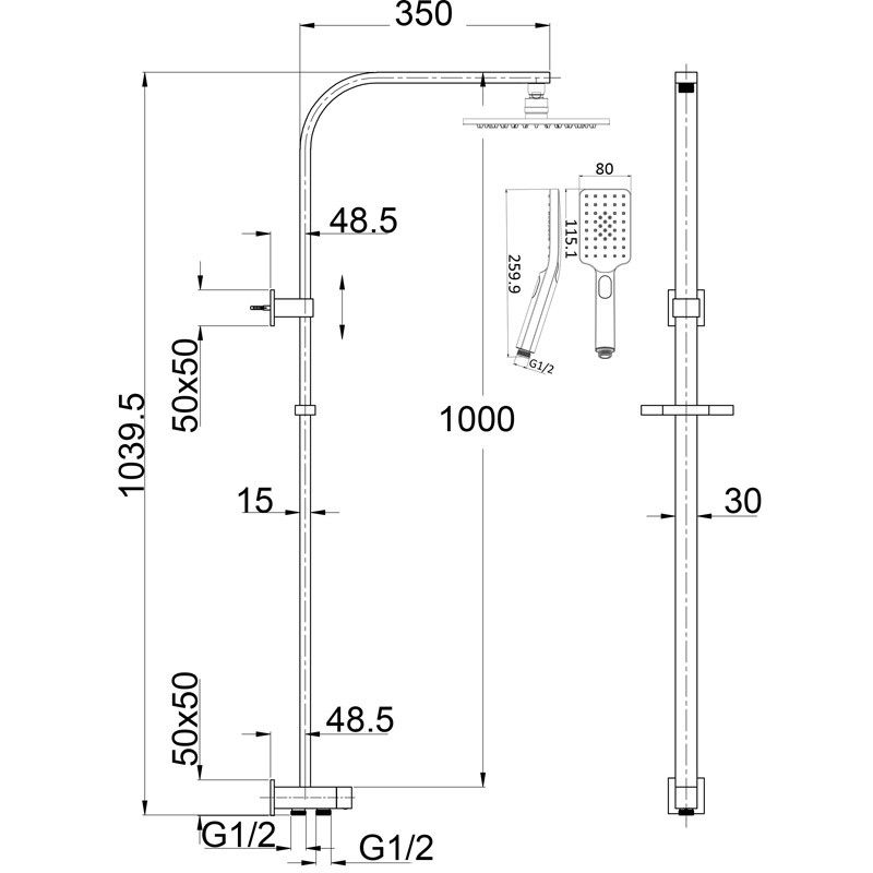 Thumbnail: ACL -  PHC7111S - Square Bottom Entry 5 Year Warranty #5
