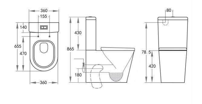 Thumbnail: KDK026 Tornado Flush Toilet Suite  #10