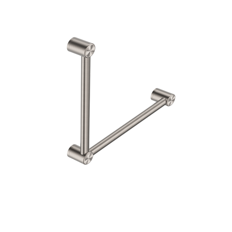 Thumbnail: MECCA CARE 32MM AMBULANT TOILET GRAB RAIL 90 DEGREE 450X450MM BRUSHED GOLD (NRCR