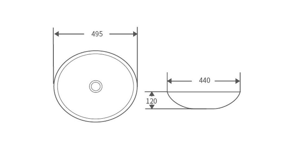 Thumbnail: BNK Gloss White Round Countertop Basin #5