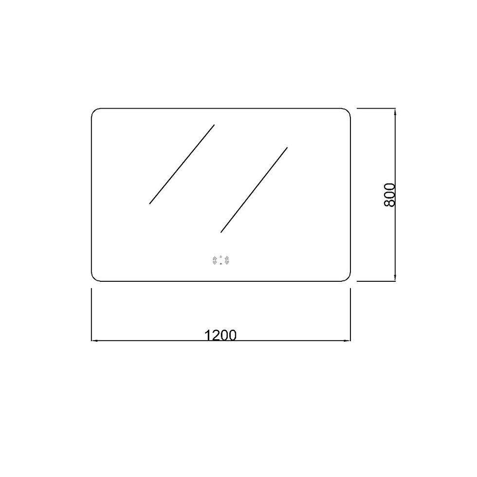 Thumbnail: UL1280BRM Touch Free Backlit Sensor Rectangle LED Mirror #3