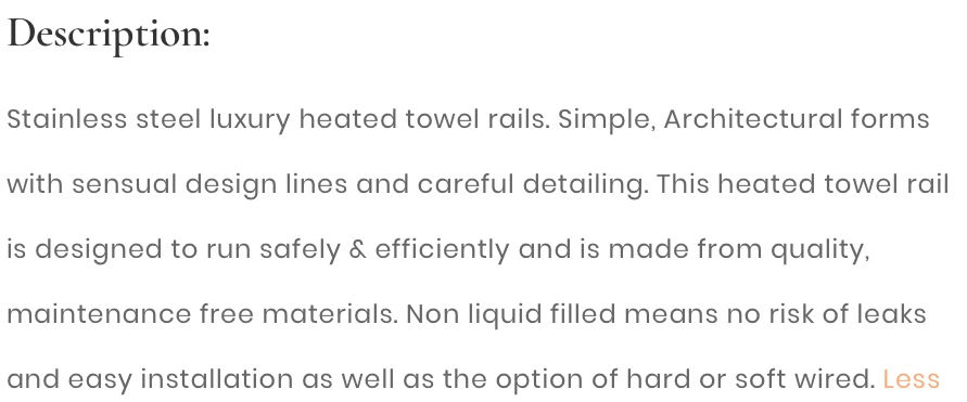 Thumbnail: AQ Chrome Heated Towel Rail #7