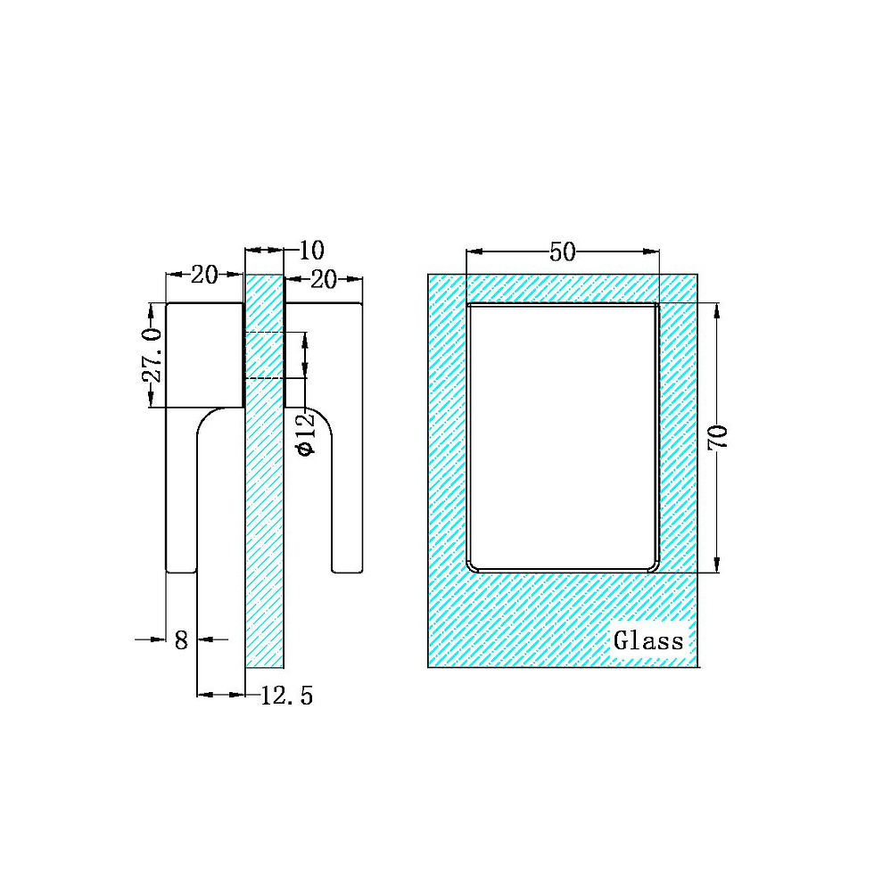 Thumbnail: SQUARE SHOWER KNOB HANDLE