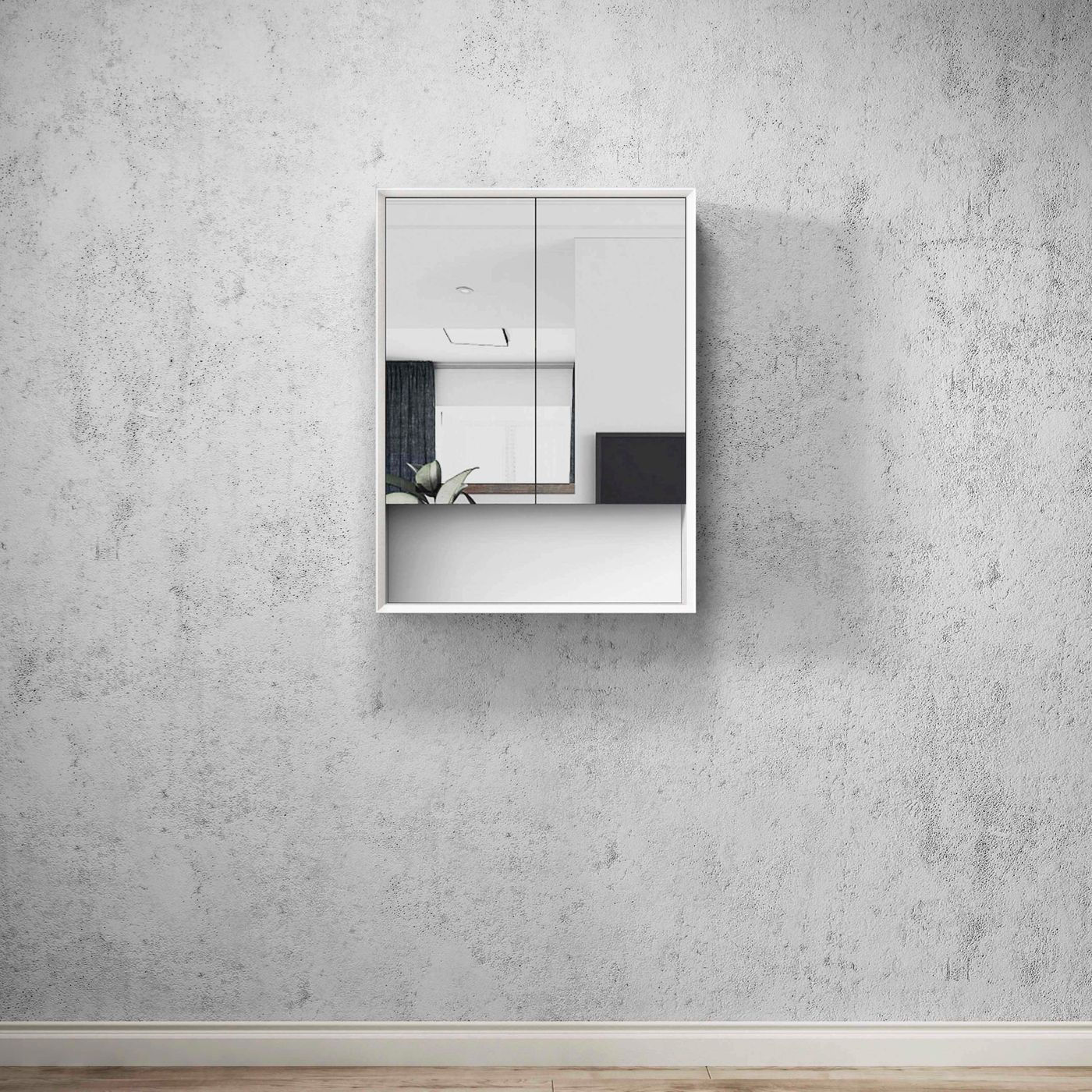 Otti - BSSV600W - Boston Shaving Cabinet Matte White 600mm x 800mm #42