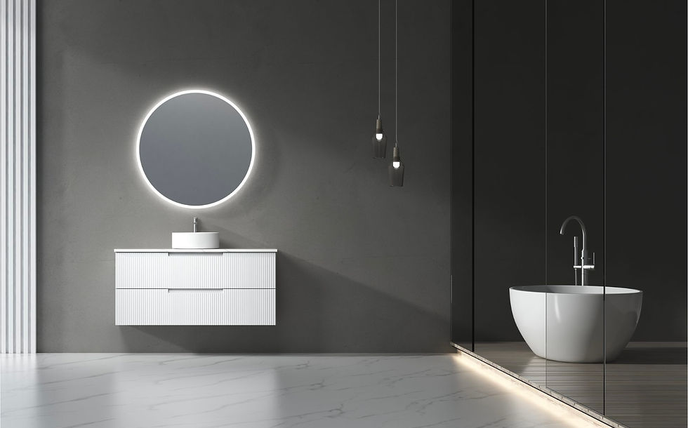 Thumbnail: Aulic LMWIN-900BG Backlit Framed LED Mirror In 6 Modern Colours #29