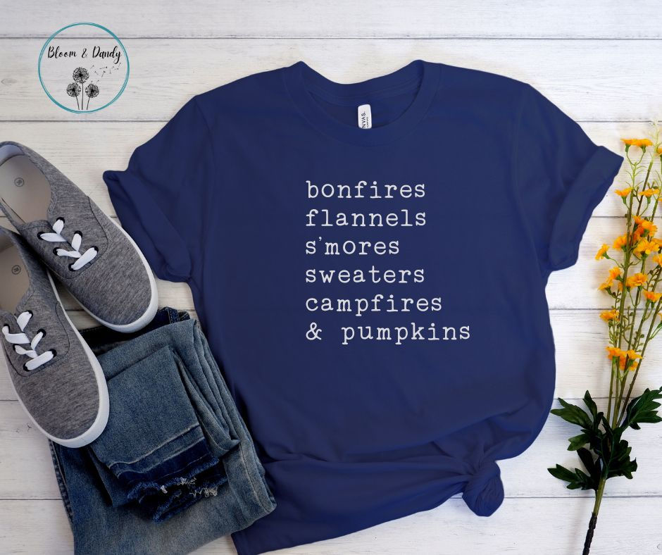 bonfires, flannels, s'mores....Vinyl Shirt