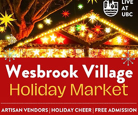 Wesbrook Village Holiday Market at UBC in Vancouver.