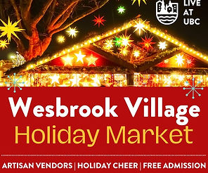 Wesbrook Village Holiday Market at UBC in Vancouver.