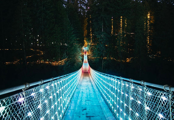 Canyon Lights at Capilano Suspension Bridge in North Vancouver.
