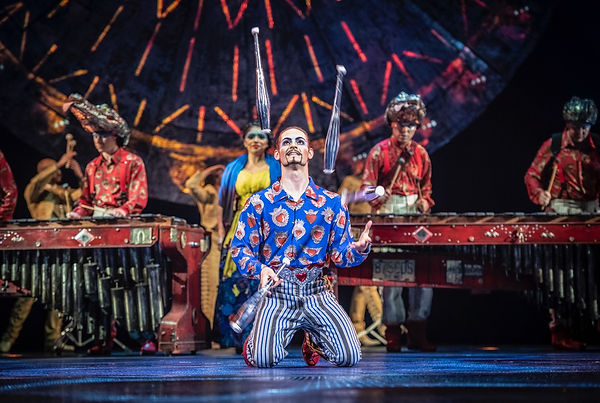 Performers in stage at Cique du Soleil's Luzia in Vancouver.