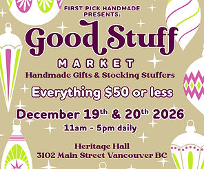 Advert for Good Stuff Market on Main Street in Vancouver.