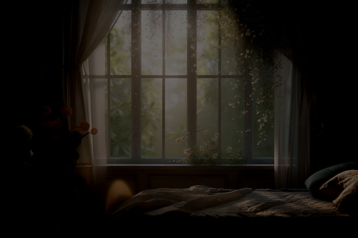 Beautiful window in the morning