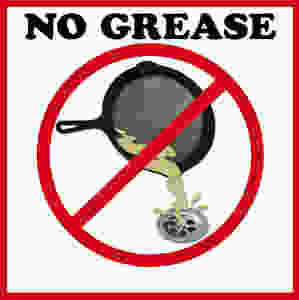 Greasy substances can solidify