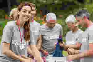 Group of volunteers at a charity event