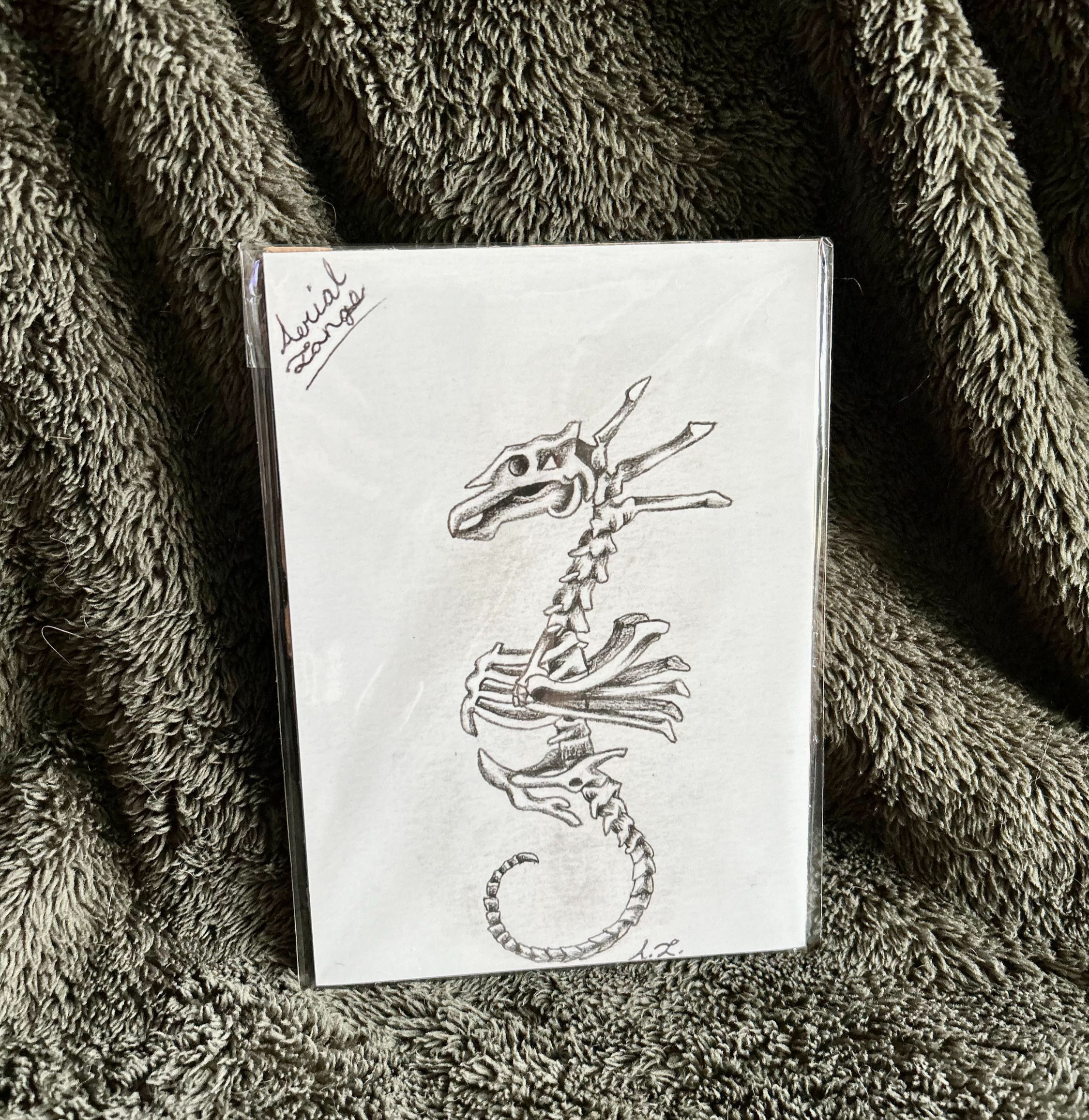 Seahorse Skeleton Print
