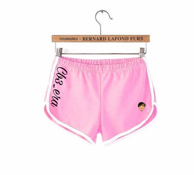 Pink CB3_ERA activewear shorts (Black font)
