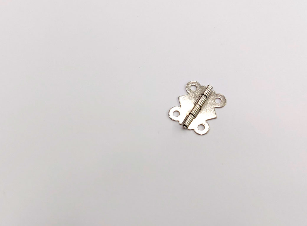 Петля для шкатулки, металл, фигурная, серебро 2*2,1 см