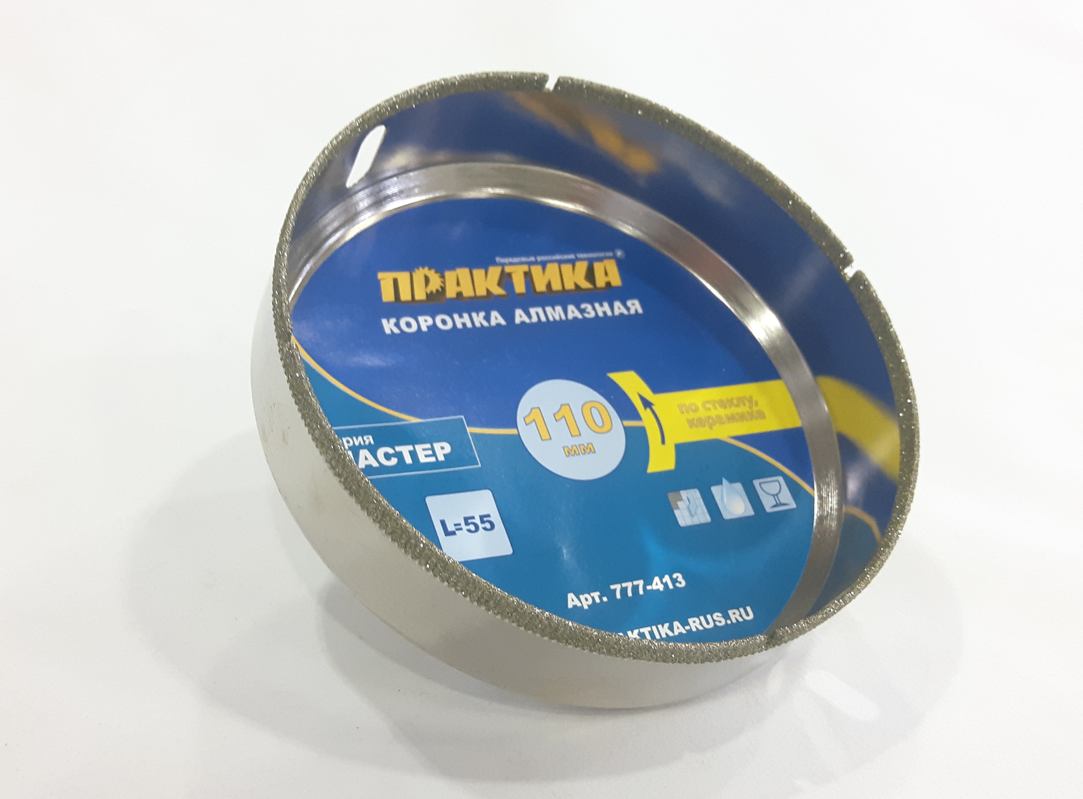 Коронка алмазн. по стеклу и пластику