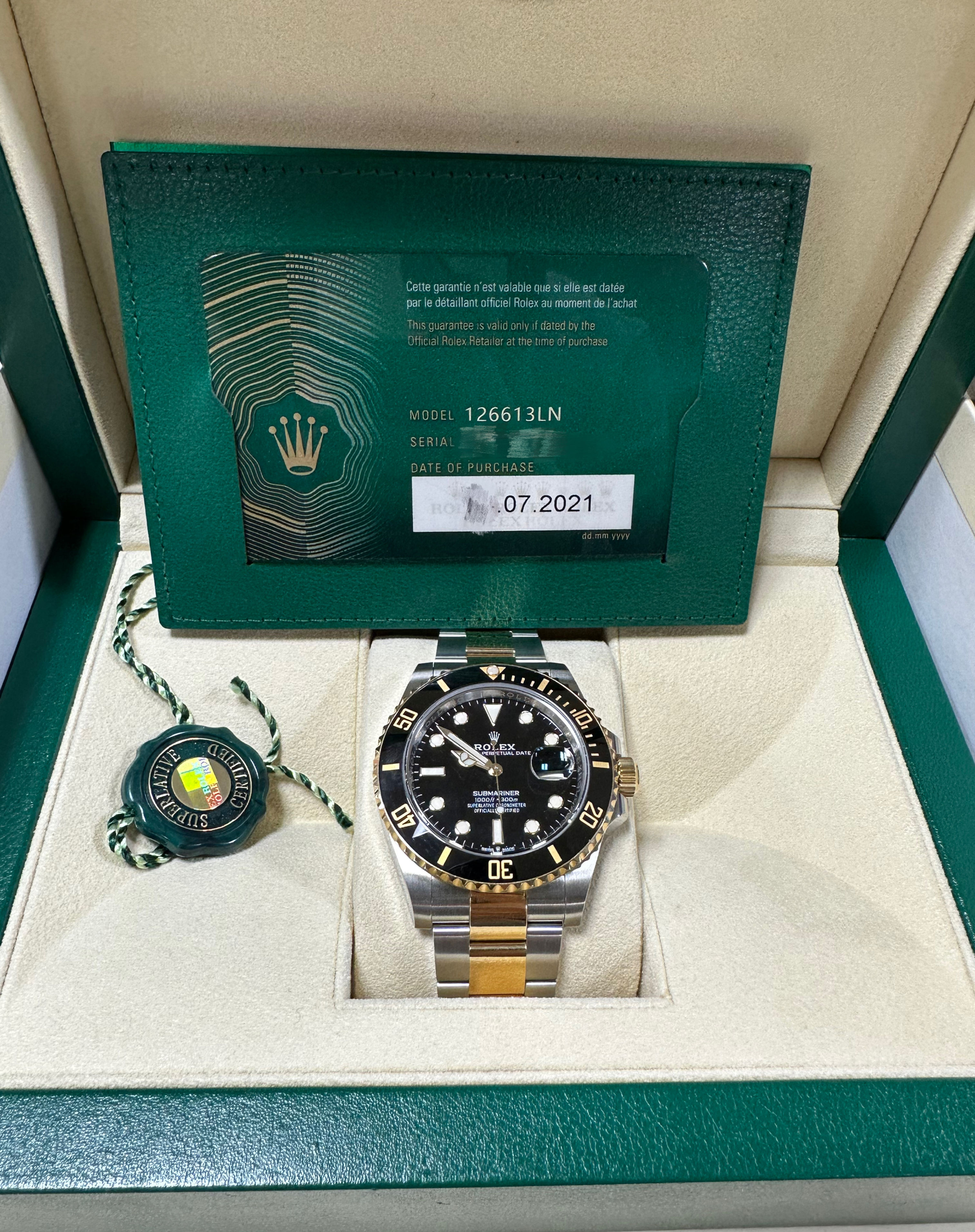 ロレックス サブマリーナデイト 126613LN