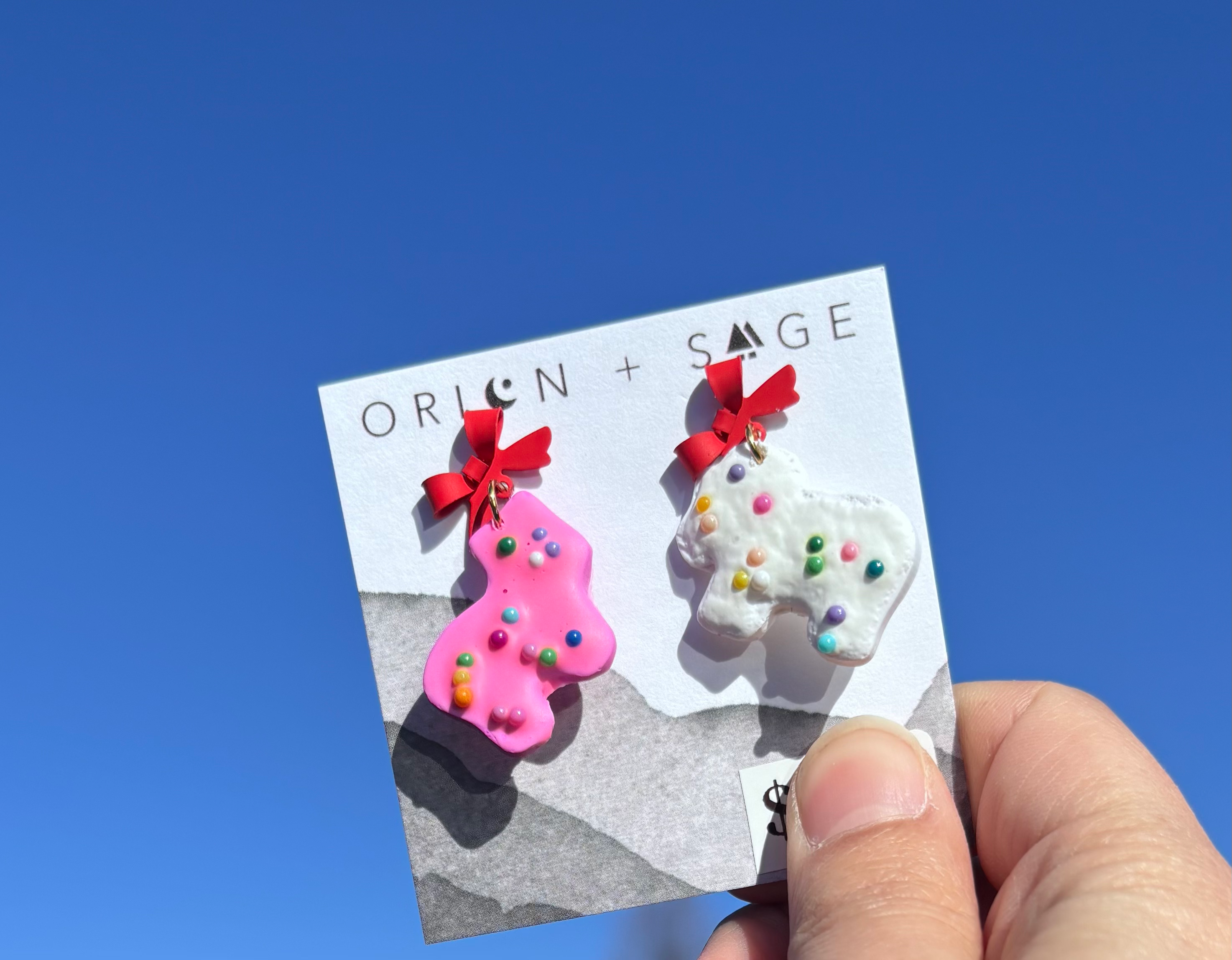 Animal cookie earrings