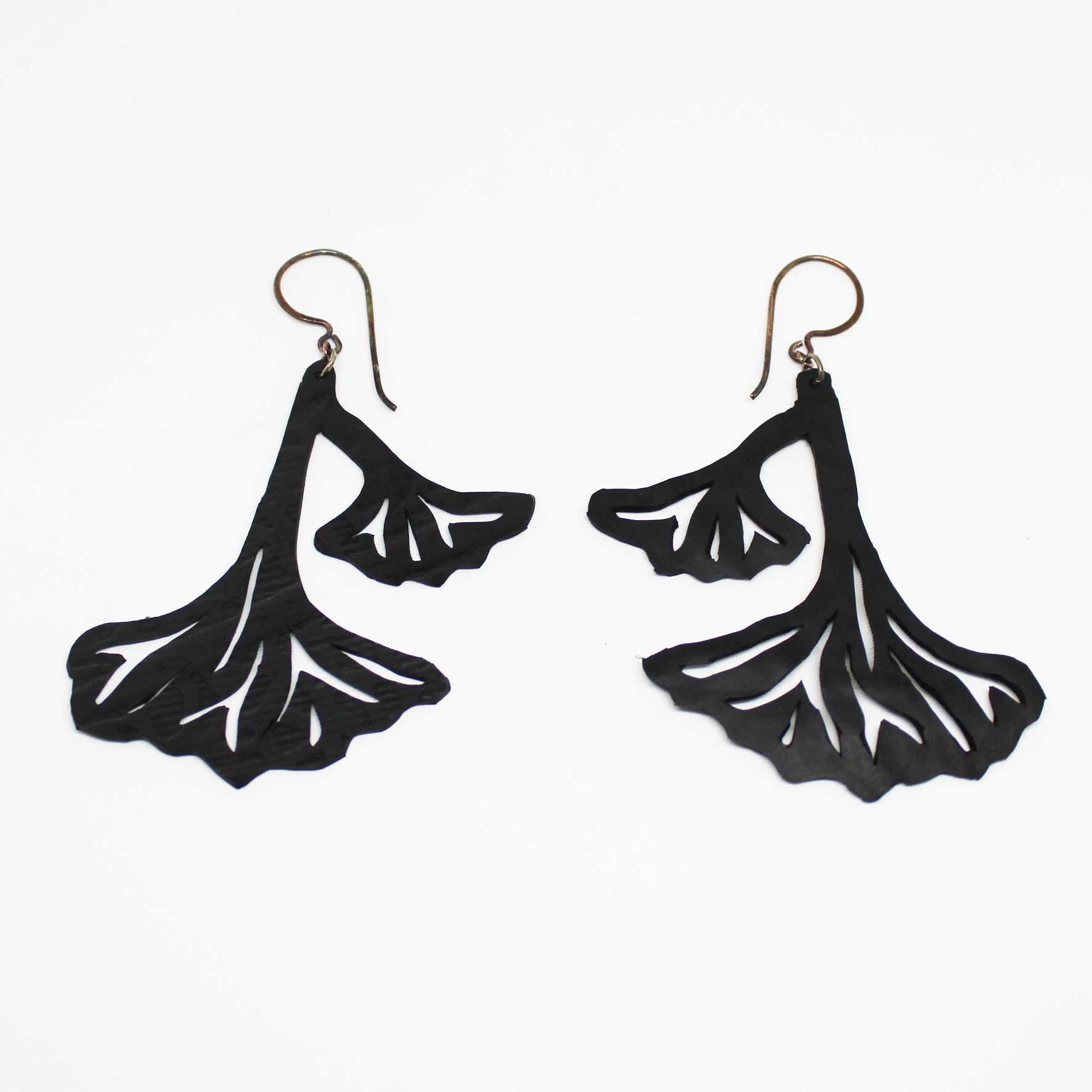 Ginkgo Earring - Upcycled Inner Tubes Jewelry
