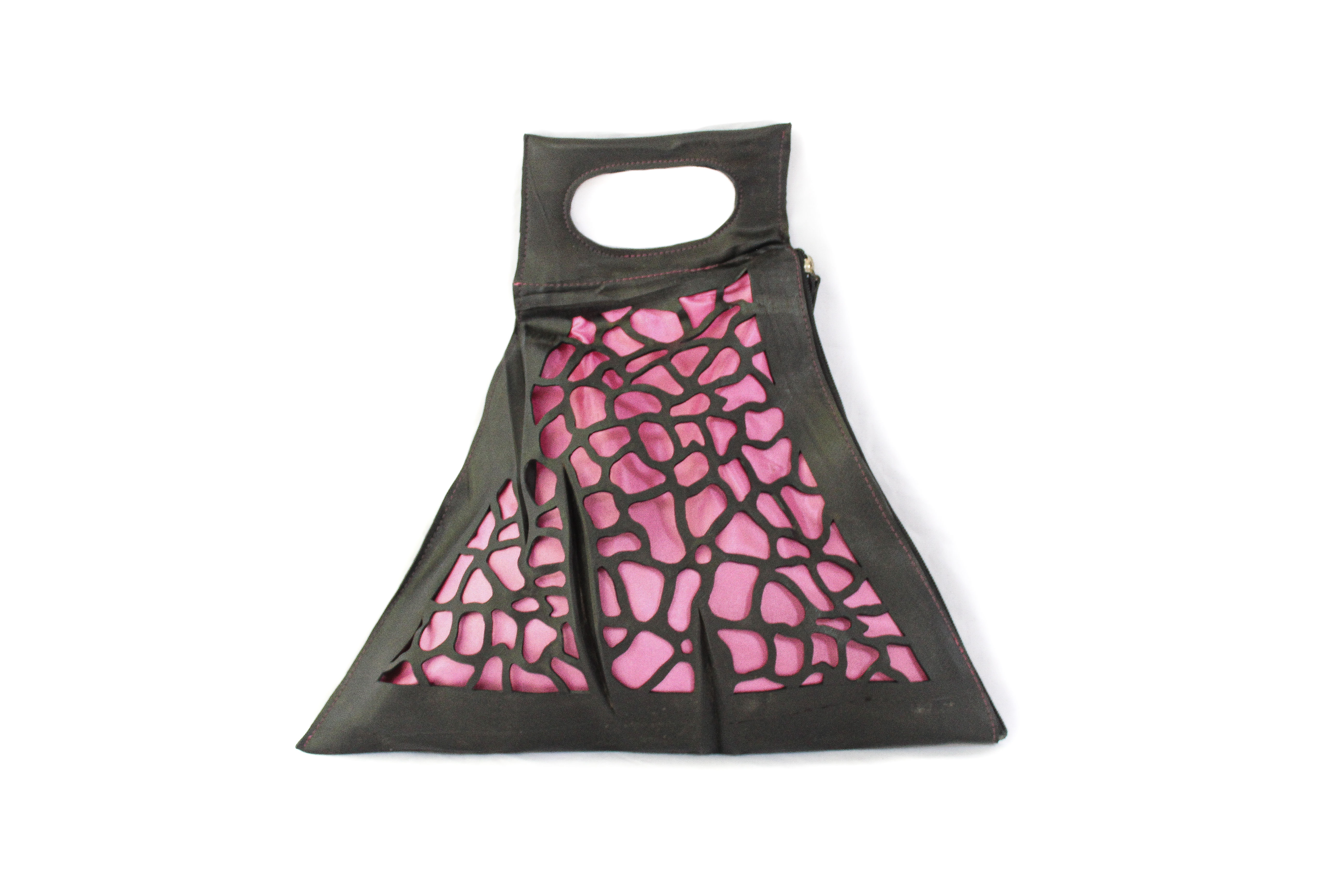 Triangle Bag Cow - Upcycled Inner Tubes Bag
