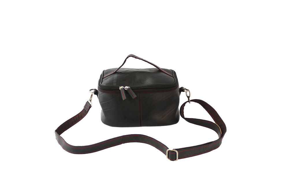 Thumbnail: Cosmetic bag - Upcycled Inner Tubes Bag