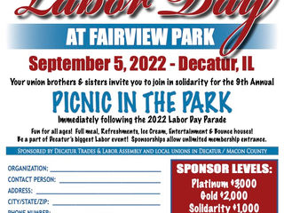 Invitation to Attend Labor Day Picnic in Downtown Decatur (Sat., Sept. 5, 11:30 AM - 3:00 PM)