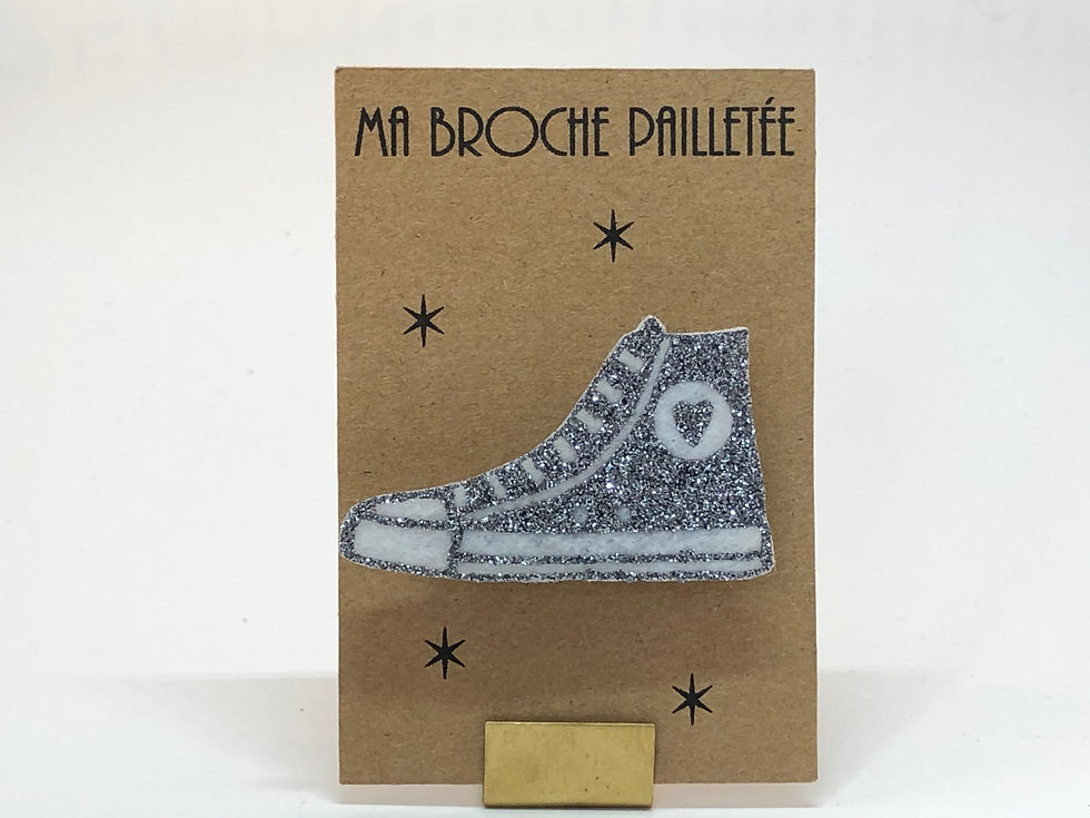 Miniature : Paillettes et Superflu broche paillettes basket argent