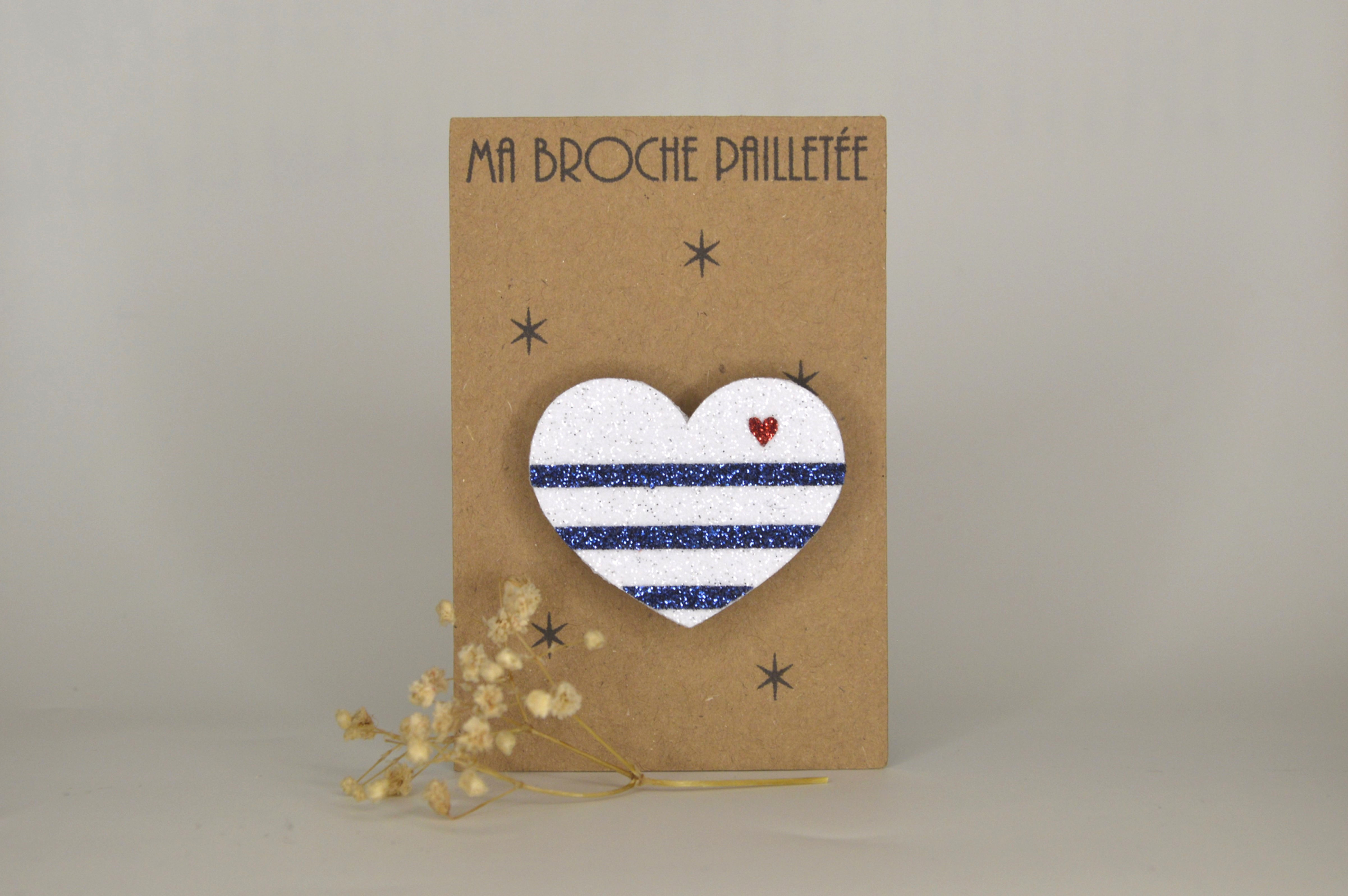Broche paillettes Breizh for ever