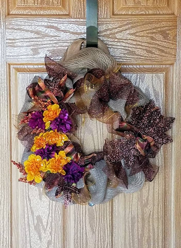 Thumbnail: Custom Mesh/Ribbon Wreath- 22-26 inches (Multiple)