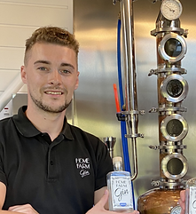 Nev Leverett in the distillery