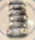 Freshly baked cannoli